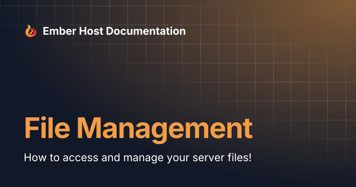 File Management | Ember Host Documentation